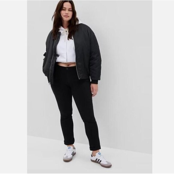 GAP 90's Mid Rise Classic Straight Black Jeans Plus Size 20/35 #447128 RT$80 - Picture 6 of 15